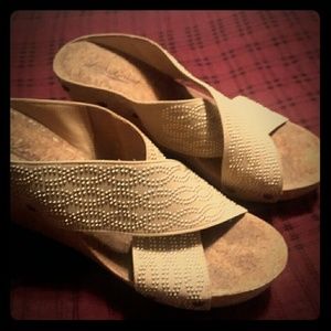Lucky  brand cork wedge sandals.